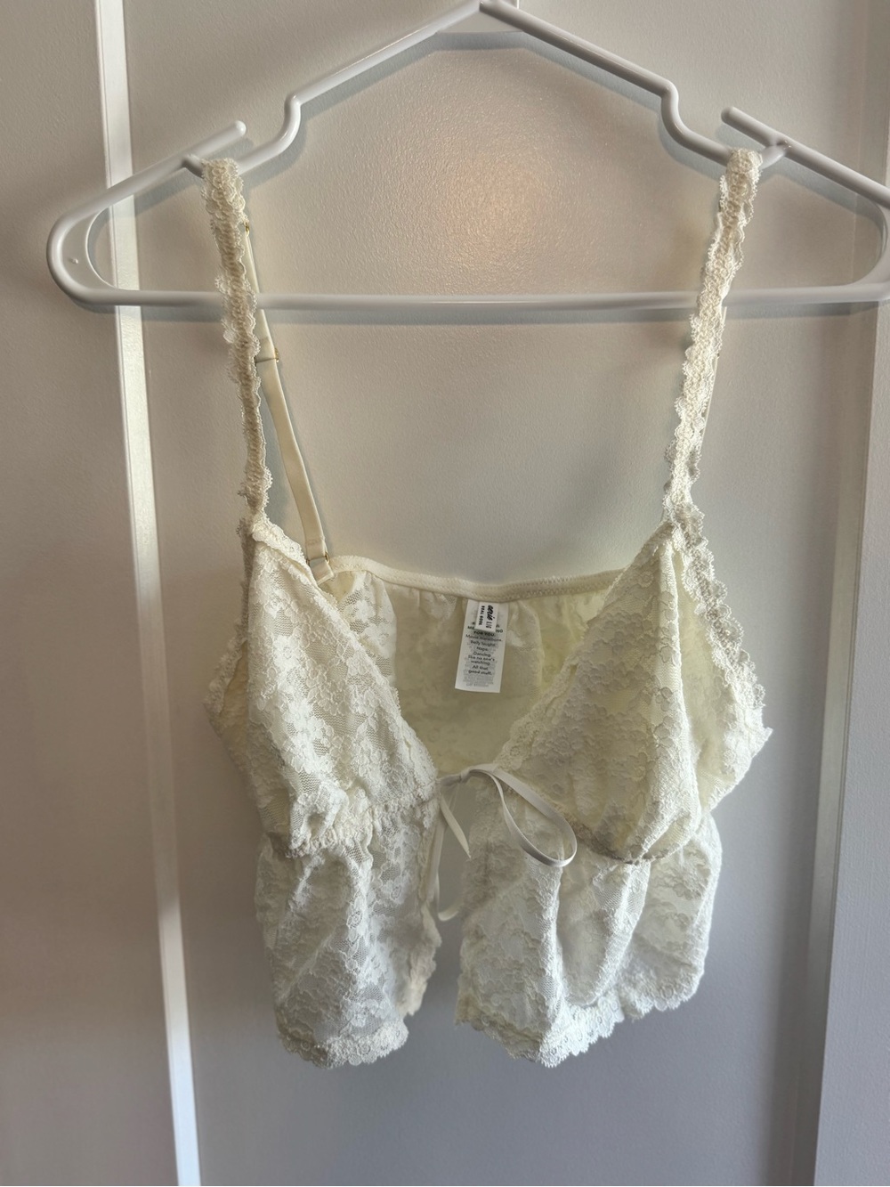Aerie Lace Trim Ivory Bralette Top
